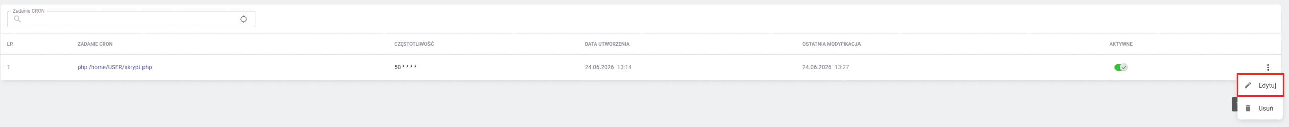 zadania cron cyberadmin