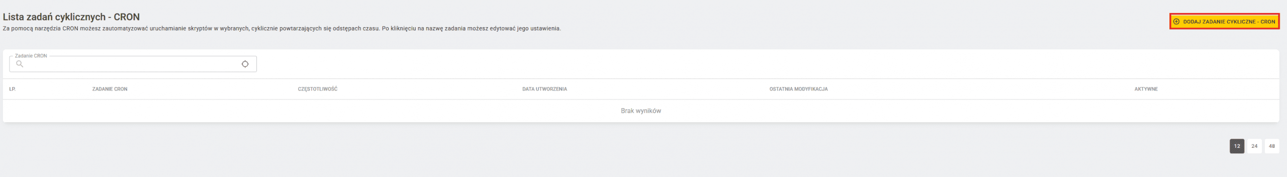 Zadania CRON cyber_admin