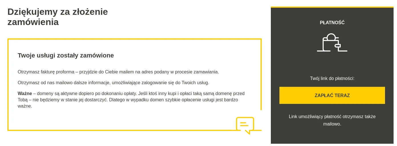 zmówienie konta