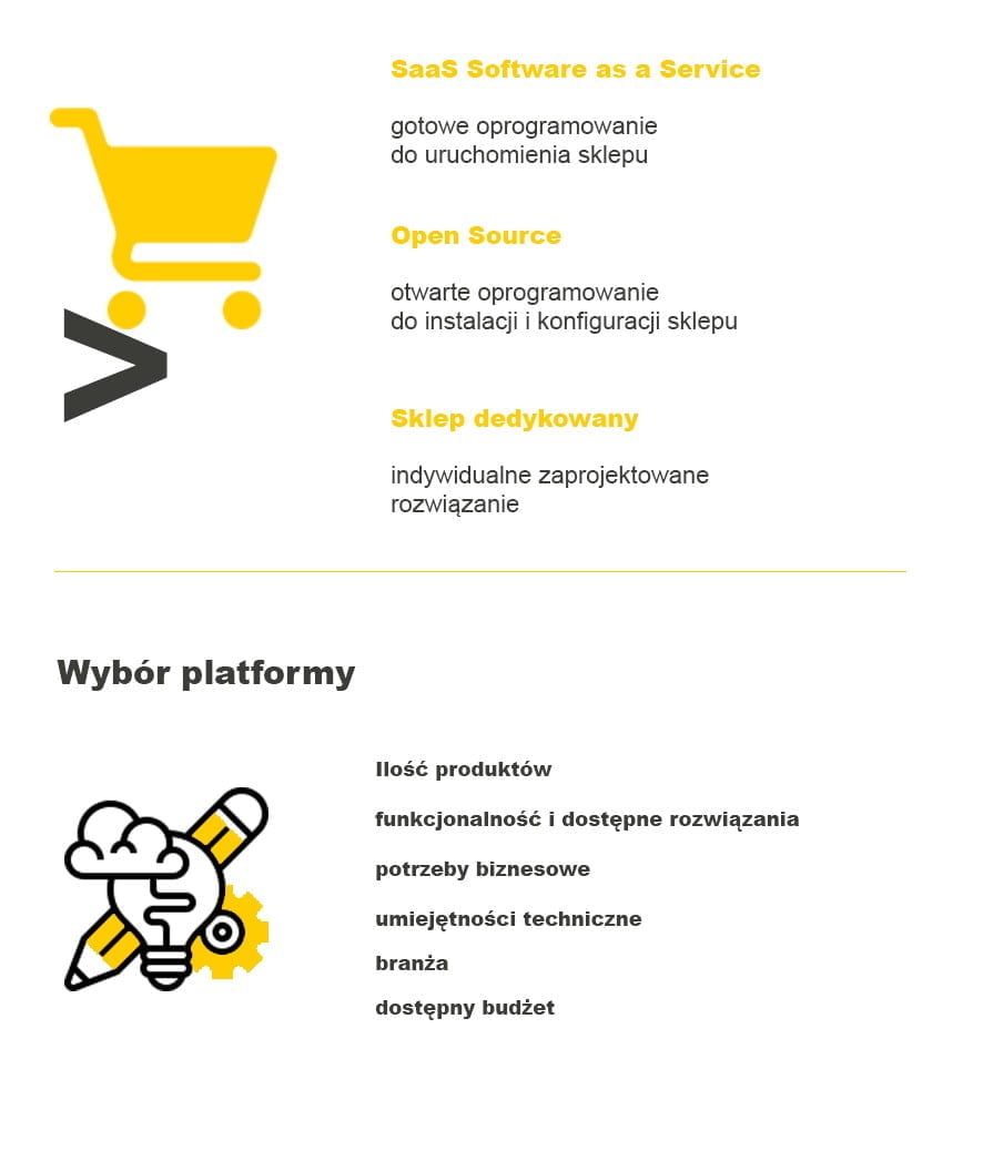 Platformy dla sklepu internetowego: sklep SaaS, open source, sklep dedykowany