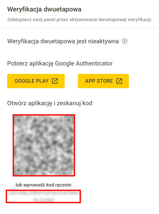 Kod QR do zeskanowania w aplikacji generującej kody TOTP