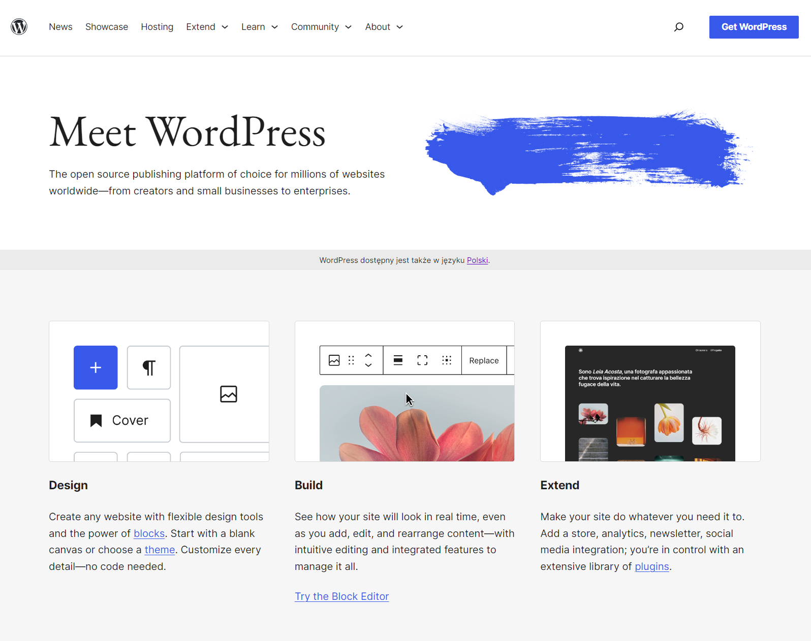 Strona główna WordPress.