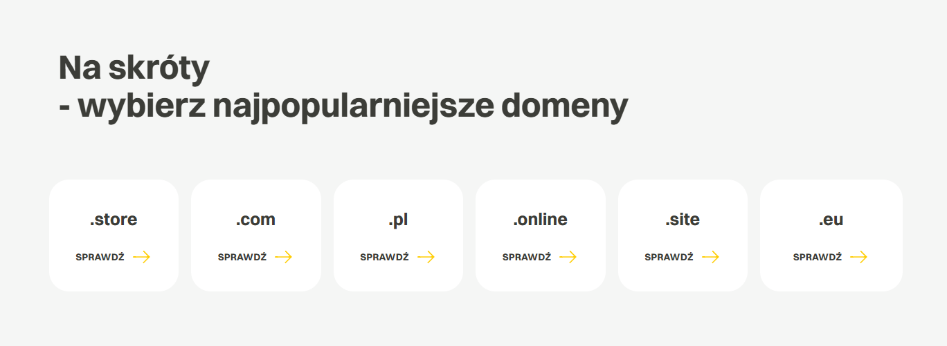 Najpopularniejsze domeny