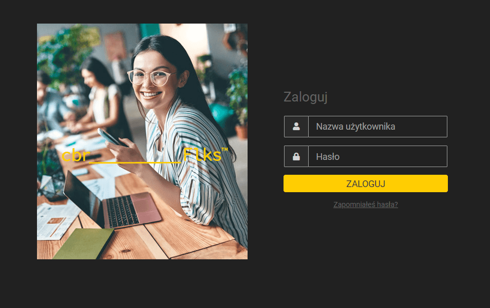 Strona logowania Webmail — puste pola Nazwa użytkownika i Hasło